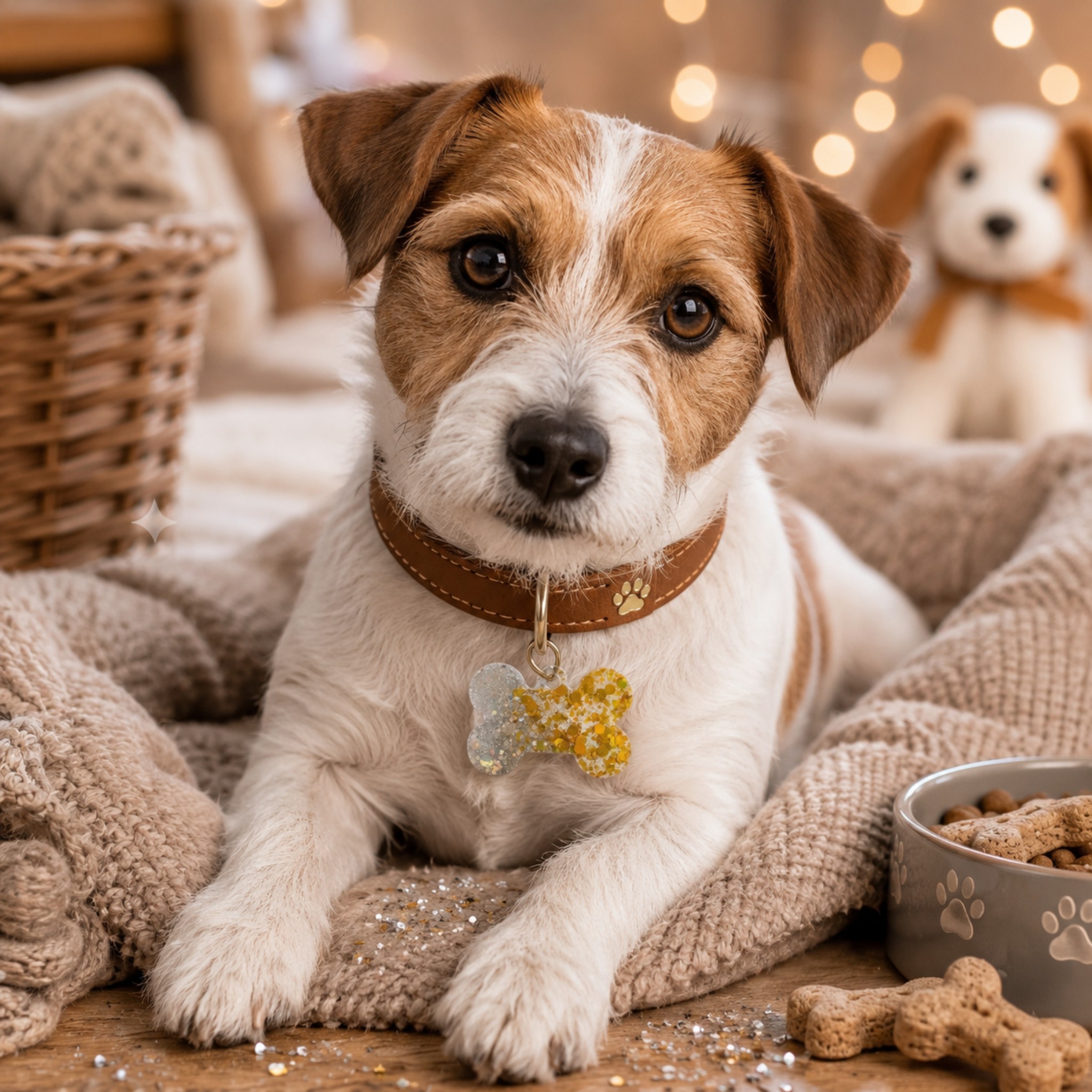 Medagliette Personalizzabili in Resina Glitter per Animali